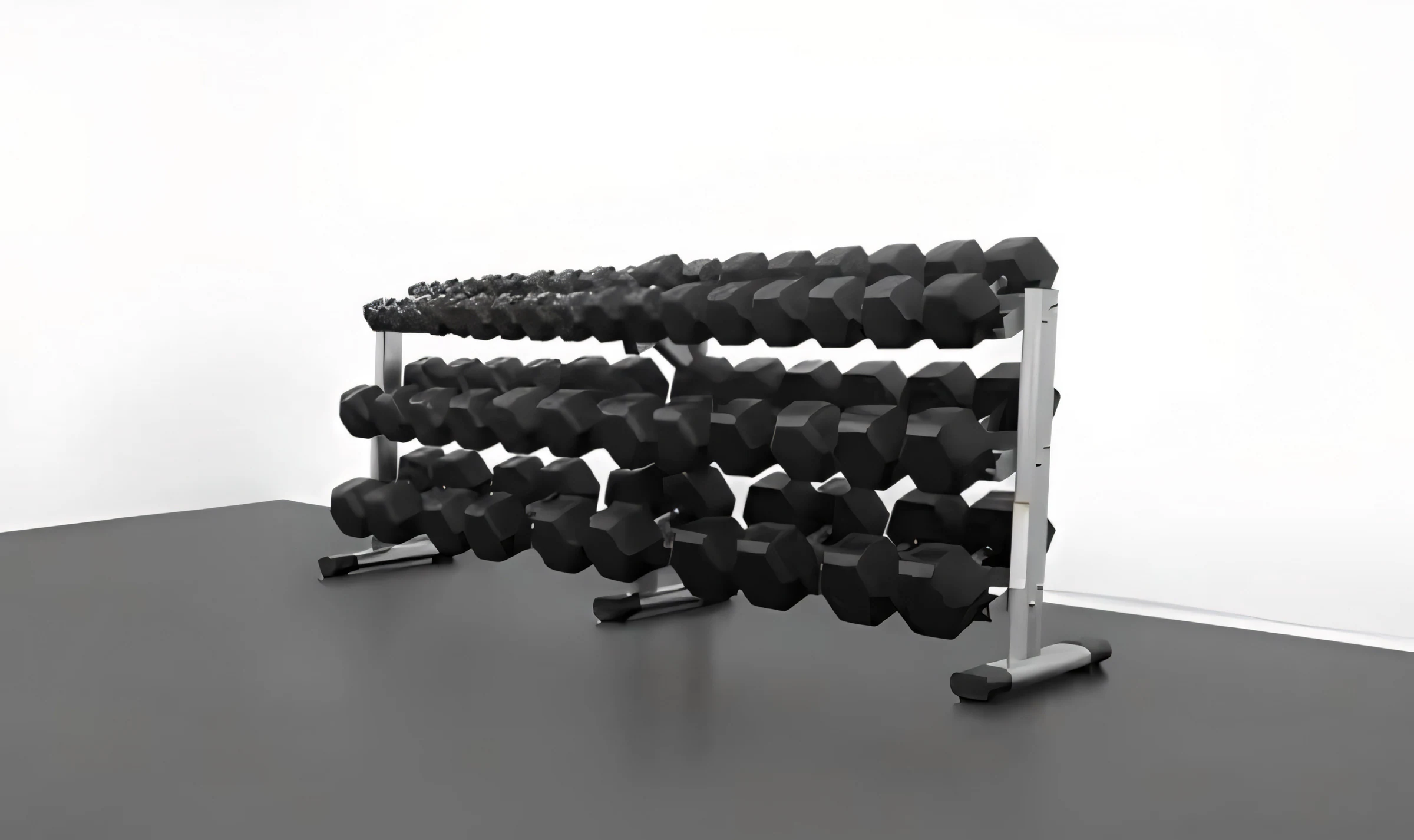 BodyKore Rubber Hex Dumbbell Set (5-50 lbs)