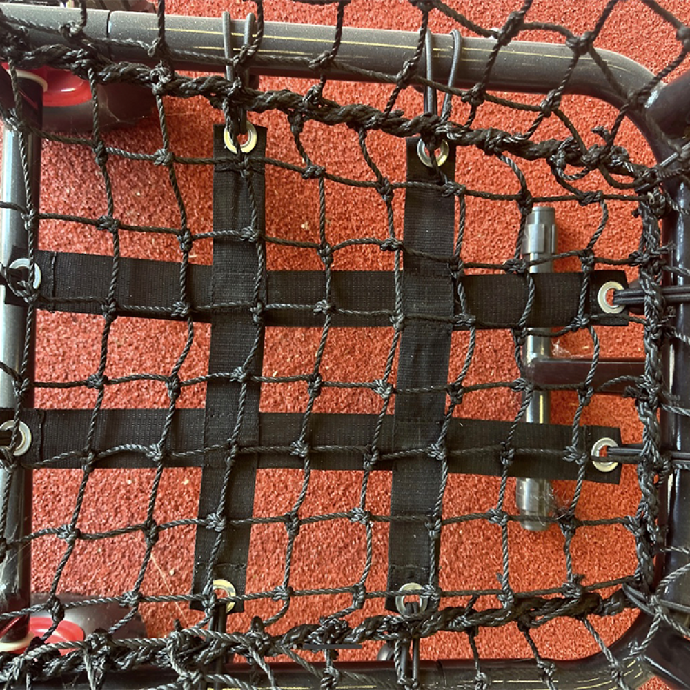 Velcro straps increase the life span by keeping the bottom of the net from sagging