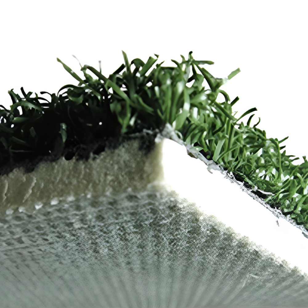 Close up photo of the Pro Facility Source 4' x 6' Green Stance Mat with Foam Pad