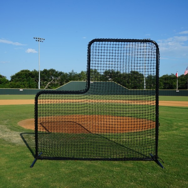  This L-Screen is ideal for residential or light team use, featuring a sturdy 1.5” powder-coated steel frame built for non-commercial batting practice