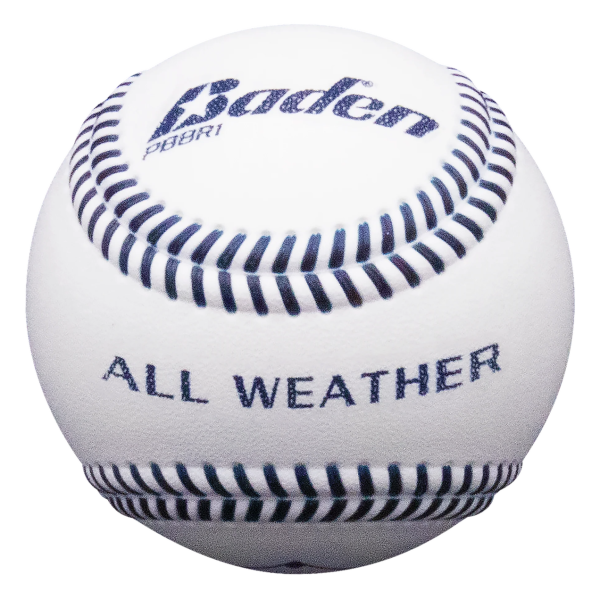 All-Weather pitching machine baseballs made from genuine weather with kevlar seams