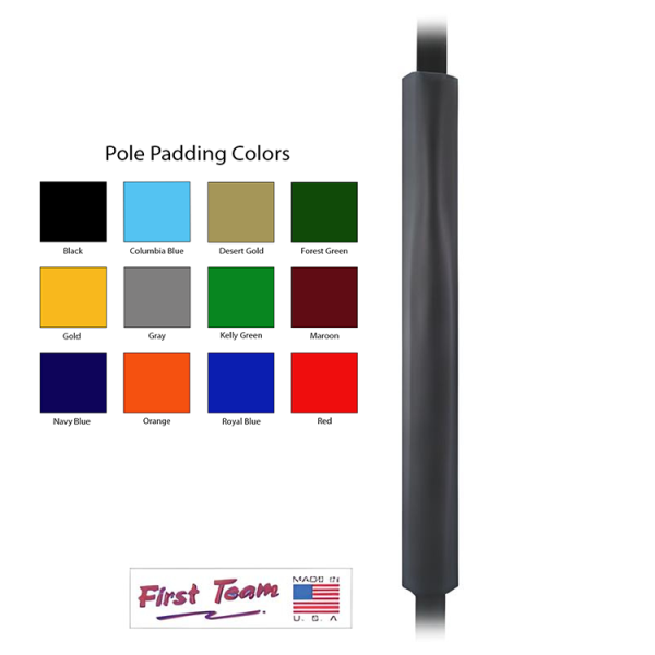 First Team Pole Padding features all-weather material, easy velcro attachment, and thick foam for added safety and protection during intense gameplay