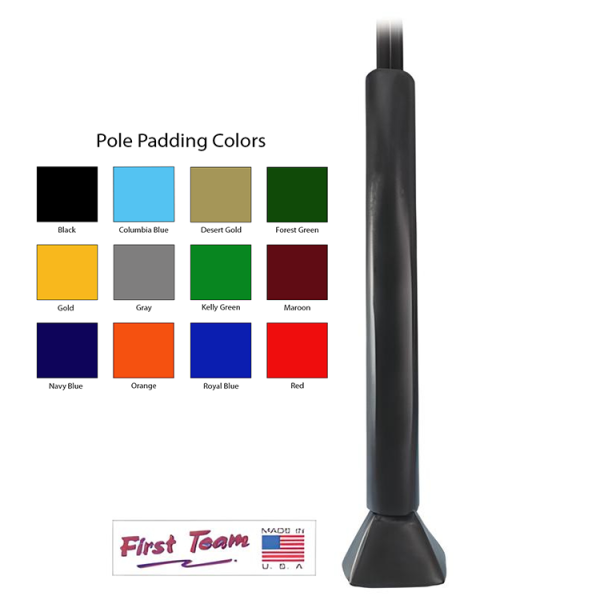 First Team Pole Padding features all-weather material, easy velcro attachment, and thick foam for added safety and protection during intense gameplay