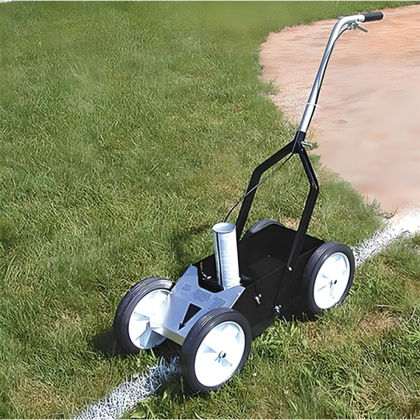 This aerosol field striper delivers clean 2” or 4” lines for a professional finish on natural grass or turf