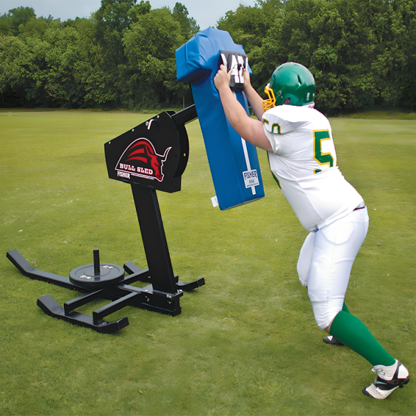 Bull Rush Sleds are a great training tool for lineman to improve their mechanics and power 
