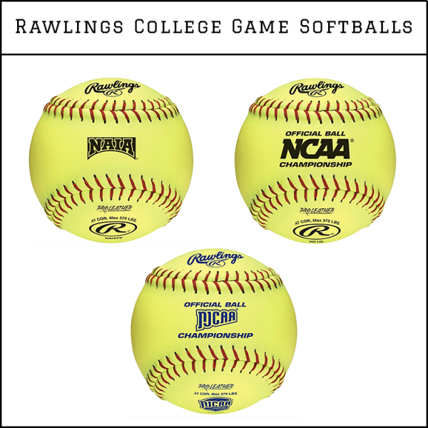 Rawlings offers NAIA, NCAA, and NJCAA Championship Game Softballs