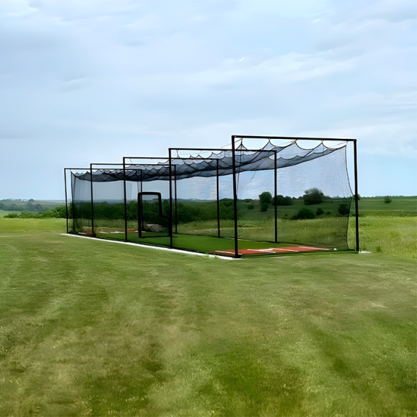 Recreational Outdoor Batting Cage System with netting